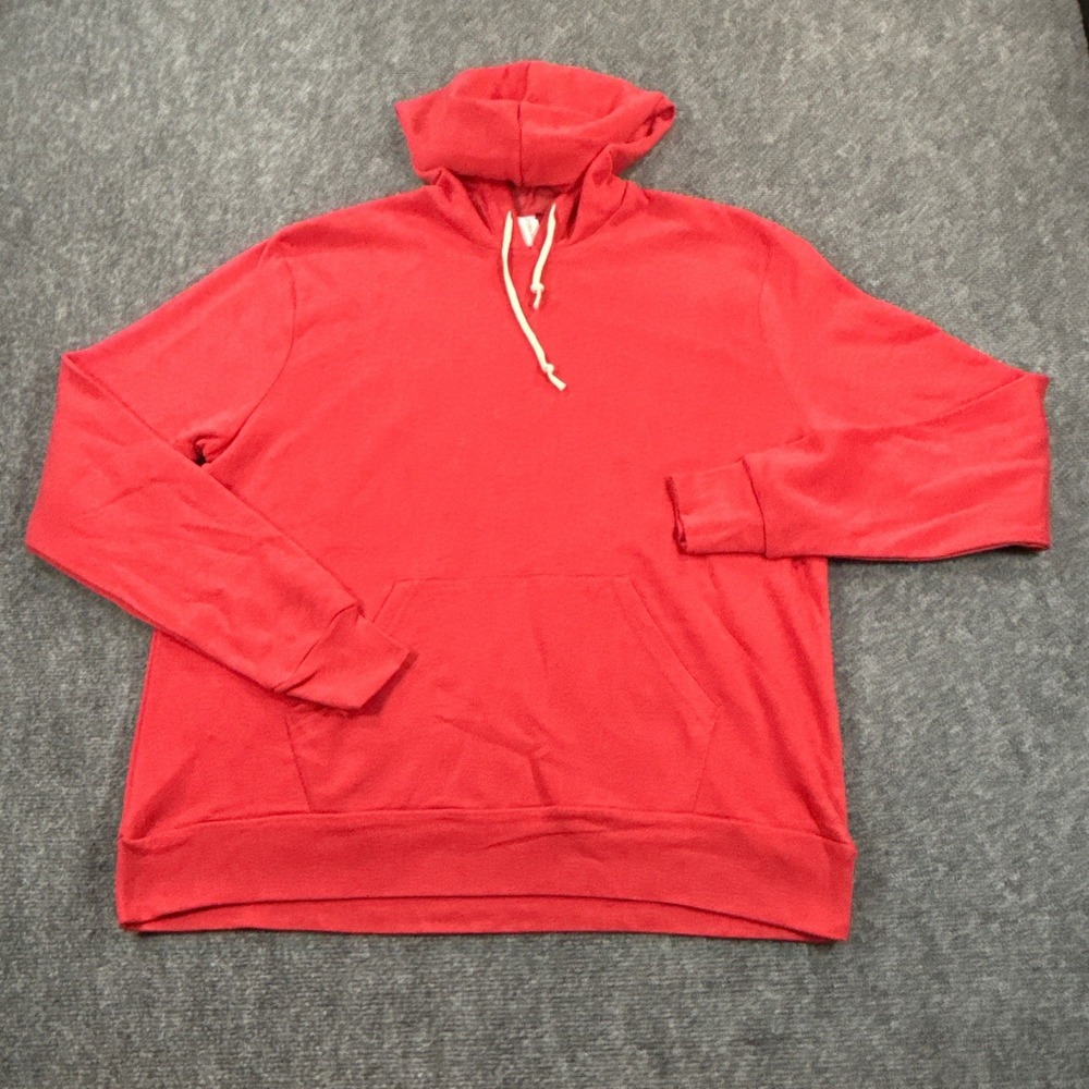 Alternative Apparel Challenger Hoodie Dark Pink Pullover Sweatshirt Mens XL NWOT